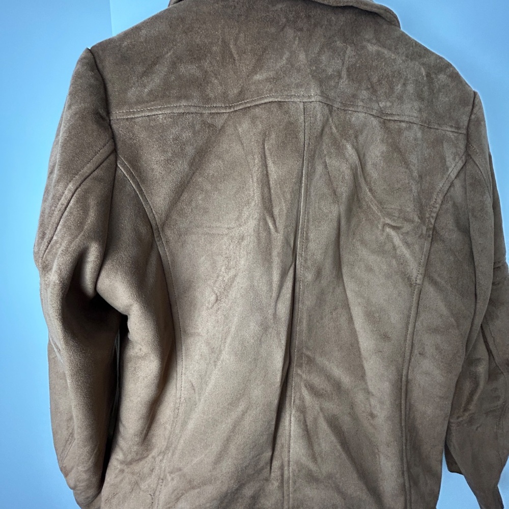 ASOS Tan Vegan Suede Jacket - Picture 6 of 6